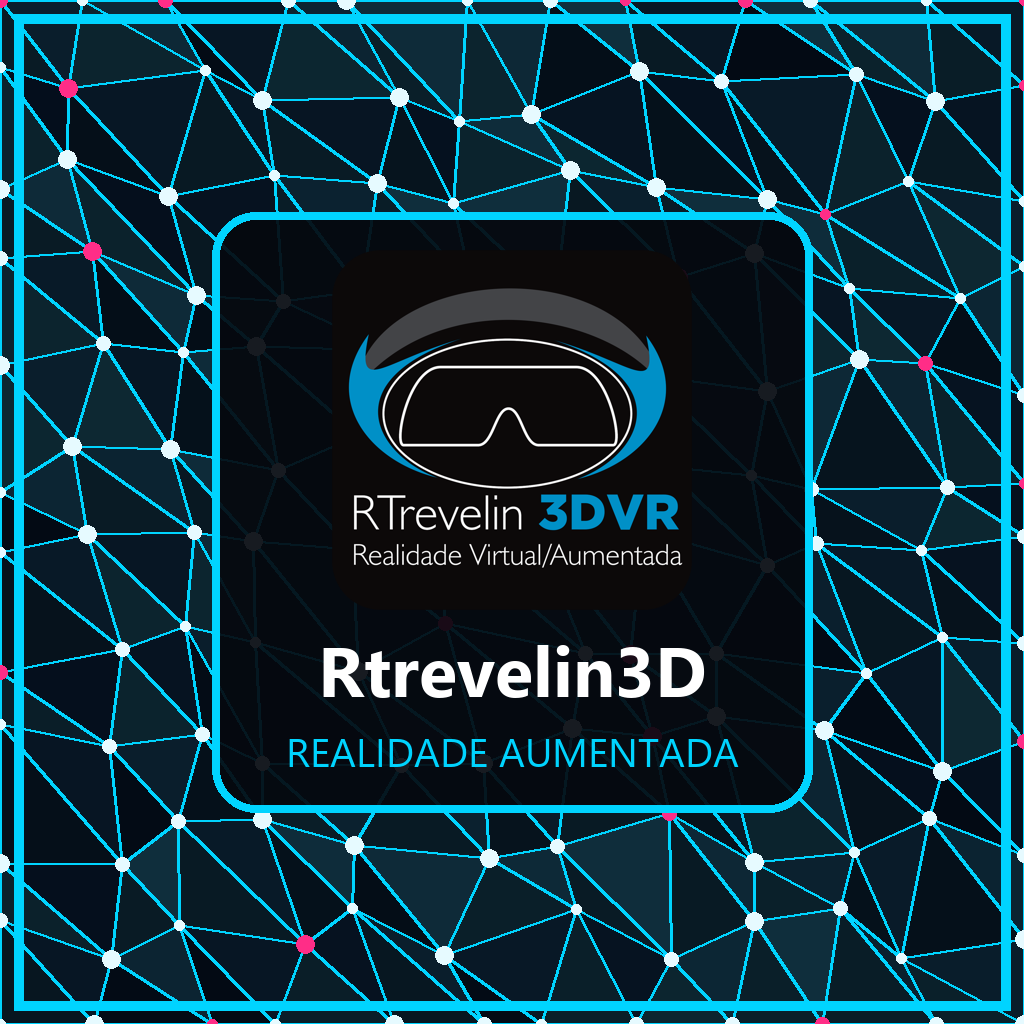 Alvo 1: malha azul com o logo da Rtrevelin3D